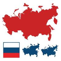 Comprehensive Collection of Russia Region Silhouettes and Blank Map Outline vector