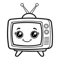 Charming Illustration of an Adorable Television in a Pristine White Space vector