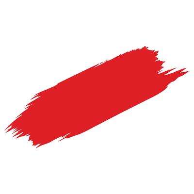 Isolated Red Watercolor Paint Stroke on White Background
