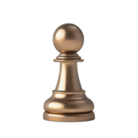 Elegant Bronze Pawn Chess Piece with Smooth Surface and Shiny Finish png