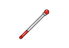 Simple Red And White Magic Wand Icon png