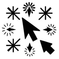 Comprehensive Collection of Arrow Web Cursors for Clickable Navigation vector