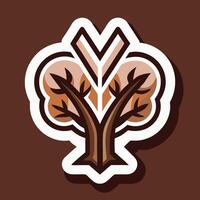 Two Way Tree Logo Template An Abstract Design for Businesses and Individuals vector