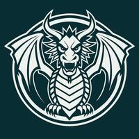 Vibrant and Enchanting Dragon Mascot Character with Colorful Scales and Mythical Appeal vector