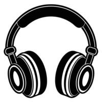 Comprehensive Set of Isolated Headphones Icons on White Background vector