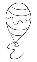 Balloon outline for color illustration vector