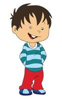 Boy smiling isolated on white background vector