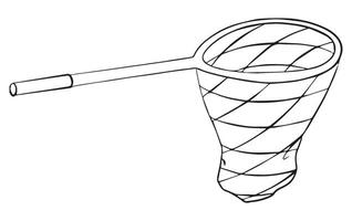 Fishing net outline for color illustration vector