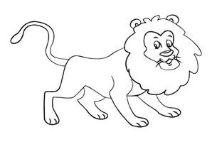 Lion outline for color illustration vector
