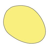 Yellow egg isolated on white background vector