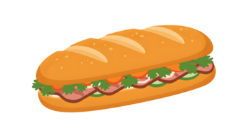 A sandwich with meat and vegetables on it png