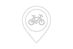 Bicycle Store Navigation Marker Icon, bike store map marker icon, cycling store location pin symbol, cycling shop location , bicycle shop map pointer icon vector