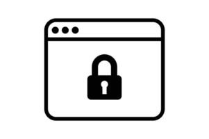 Flat Padlock Security Icon, padlock security icon , secure padlock symbol design, digital lock icon, privacy protection lock symbol, encrypted data padlock icon vector