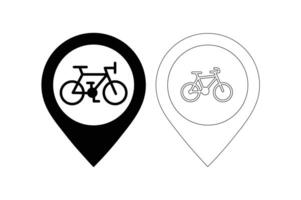 Cycling Store Map Pointer Icon Collections, bike store map marker icon, cycling store location pin symbol, cycling shop location , bicycle shop map pointer icon vector