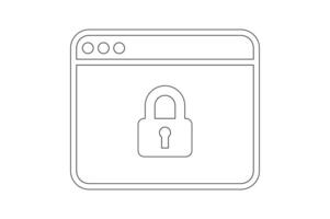 Lock and Privacy Padlock Icon, padlock security icon , secure padlock symbol design, digital lock icon, privacy protection lock symbol, encrypted data padlock icon vector