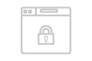 Closed Lock Security Icon, padlock security icon , secure padlock symbol design, digital lock icon, privacy protection lock symbol, encrypted data padlock icon vector