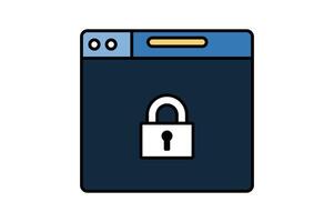 Secure Access Padlock Icon, padlock security icon , secure padlock symbol design, digital lock icon, privacy protection lock symbol, encrypted data padlock icon vector