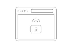 Data Protection Padlock Symbol, padlock security icon , secure padlock symbol design, digital lock icon, privacy protection lock symbol, encrypted data padlock icon vector