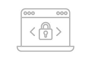 Padlock Graphic for Security, padlock security icon , secure padlock symbol design, digital lock icon, privacy protection lock symbol, encrypted data padlock icon vector