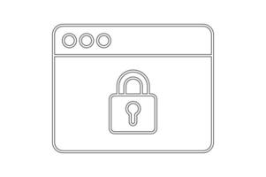 Encrypted Data Padlock Icon, padlock security icon , secure padlock symbol design, digital lock icon, privacy protection lock symbol, encrypted data padlock icon vector