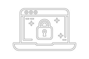 Lock Icon for Login Page, padlock security icon , secure padlock symbol design, digital lock icon, privacy protection lock symbol, encrypted data padlock icon vector