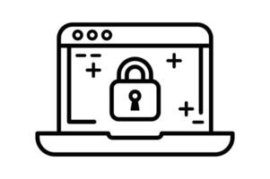Cyber Lock Padlock Icon, padlock security icon , secure padlock symbol design, digital lock icon, privacy protection lock symbol, encrypted data padlock icon vector