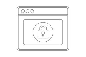 Modern Padlock Icon for Web, padlock security icon , secure padlock symbol design, digital lock icon, privacy protection lock symbol, encrypted data padlock icon vector