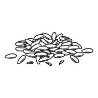 Heap of puffed rice vector