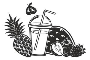 Sweet and Simple Topped with a Fruit Slice vector