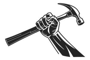 Forged in Power Hammer Clutched by a Fist vector