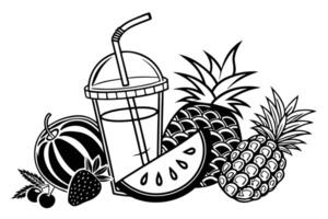 A Touch of Citrus Topped with a Fruit Slice vector