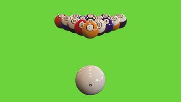 The Billiard Game Setup includes Pool Balls and Cue for a fun and exciting game video