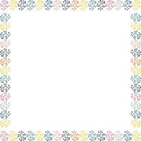 Frame template with spring plant decoration. Colorful branches element with empty space for your text vector