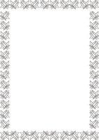 Flourish frame with blooming buds. Cute Aquilegia flower empty frame box vector