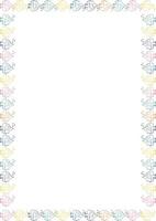 Colorful fish frame. Childish hand drawn frame design with empty space for your text vector