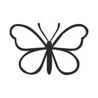 Abstract butterfly outline or a butterfly line drawing Icon or Logo Design Template vector