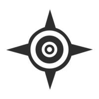 Abstract compass symbol or a navigation marker Icon or Logo Design Template vector