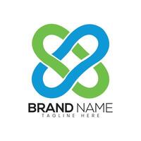 Minimal Abstract Logo with Unique Symbolic Design Template vector