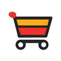 Abstract shopping cart or trolley Icon or Logo Design Template vector
