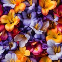 Multicolor Freesia Flower Pattern Texture Photograph photo