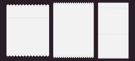 Blank snack packaging template with textured edges for product design mockups vector