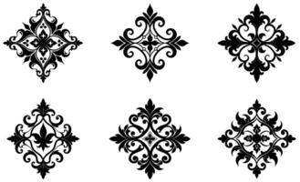 Damask Ornament Set for Design vector