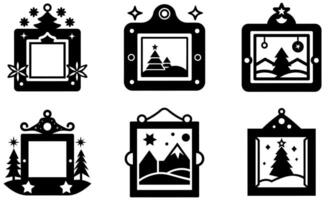 Festive Christmas Picture Frames for Digital Use design vector