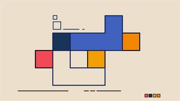 Abstract Geometric Composition in Modern Style vector