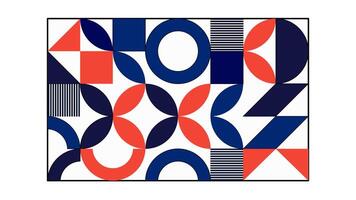 Stylized Geometric Abstraction with Vibrant Colors vector