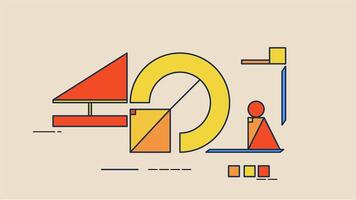 Dynamic Geometric Shapes in Abstract Art vector