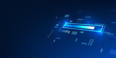 Technology background of a screen showing the status of loading data, with arrow elements showing the speed, modern high-tech, suitable for work related to technology. Illustration, , wallpaper. vector