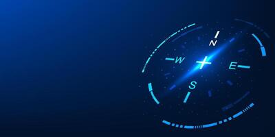 Compass in business sense is a vision that helps guide the organization towards its set goals, corporate values, business strategy, goals, so that the business moves in the right direction. vector