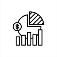 Market share icon on white background. vector