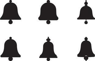 Set of Bell Illustrations in Flat Illustration Style on White Background, Perfect for Icons, Logos, and UI Design vector